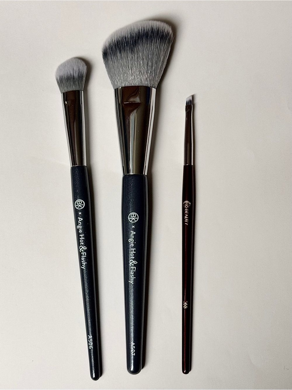 Angie Hot & Flashy + BK Beauty Brush Trio A506 Concealer A507 Angled Blush & 208